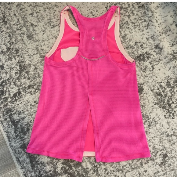 Lululemon Pink Split Back Tank Top  Size 6  New without Tag - Picture 1 of 4
